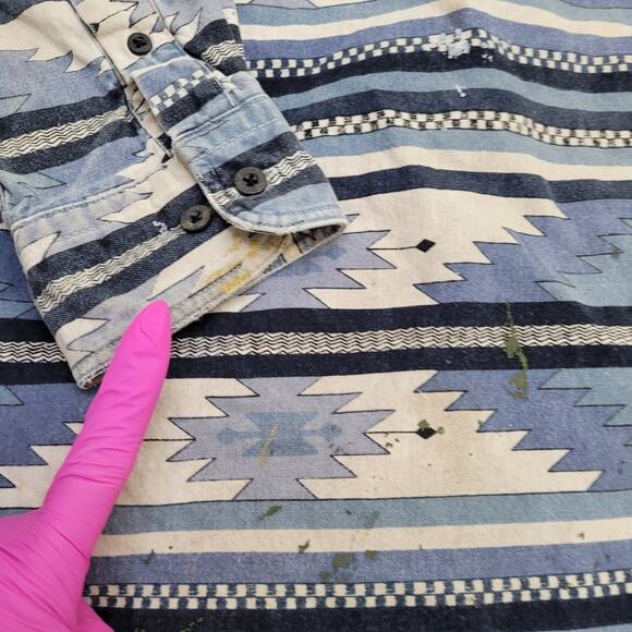 Vintage Woolrich Southwestern Button Down Shirt XL USA Made - Picture 4 of 14